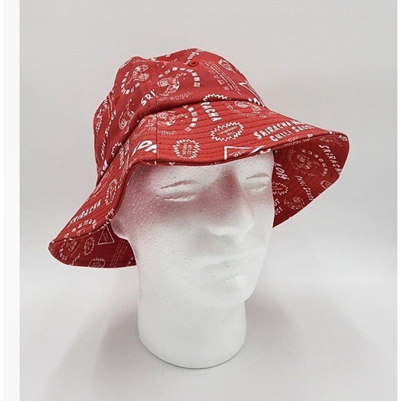 Ripple Junction Other - Sriracha Bucket‎ Hat One Size Certified Awesome Chili Hot Sauce Red White